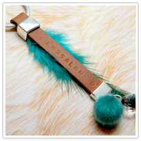 Sleutelhangers met leer