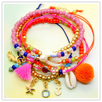 Rocailles armbandjes op elastiek