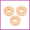 DQ metaal kraal disc 6x1mm Rosegold