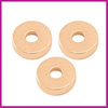 DQ metaal kraal disc 6x2mm Rosegold