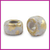 DQ Grieks keramiek kraal gold spot 9mm grey