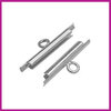 Miyuki slide end tube 10mm Antiek zilver