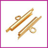 Miyuki slide end tube 15mm Goud