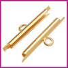 Miyuki slide end tube 20mm Goud
