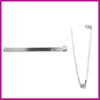 Metalen corsage speld 50mm zilver