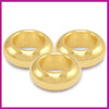 DQ metaal kraal / schuiver 9mm goud