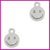DQ metaal bedel smiley Antiek zilver