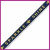 Lint met tekst &quot;shine sparkle&quot; blue-gold
