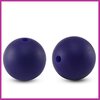 Siliconen kraal rond 15mm donker blauw