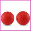 Siliconen kraal rond 15mm rood