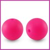 Siliconen kraal rond 15mm magenta