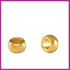 DQ metaal kraal rondel 5mm goud