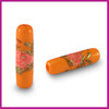DQ glaskraal tube bloem oranje - rose goud