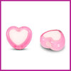 Acryl kralen hartje white - pink
