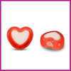 Acryl kralen hartje white - red