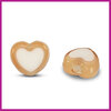 Acryl kralen hartje white - brown
