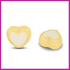 Acryl kralen hartje white - yellow