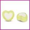 Acryl kralen hartje white - light yellow