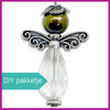 DIY pakketje geluksengel M Zilver crystal