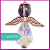 DIY pakketje geluksengel L Rosegold crystal AB