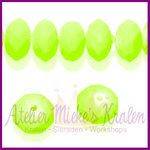 Acryl facet kraal disc mat Neon Groen OP=OP