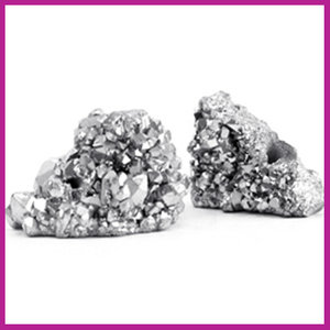 Chipstone kraal crystal quartz light grey