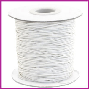 Gekleurd elastisch draad &Oslash;0,8mm per meter Cream white