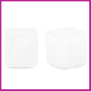 Natuursteen kraal square 8mm crystal opal white