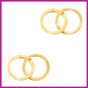 RVS stainless steel tussenstuk double circle goud