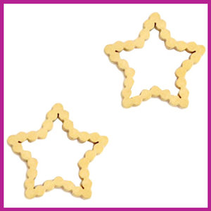 RVS stainless steel bedel / tussenstuk star goud