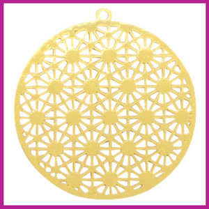 Bohemian metaal groot rond goud