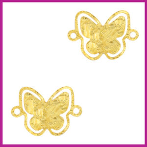 Bohemian metaal tussenstuk vlindertje goud