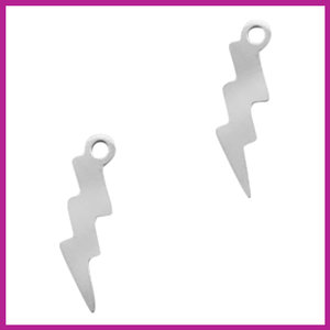 RVS stainless steel bedel bliksem zilver