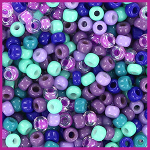 Miyuki rocailles 8/0 mix purple mint 118