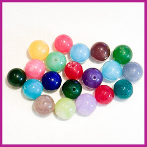 Glasmix Jade natuursteen kralen &Oslash;8mm