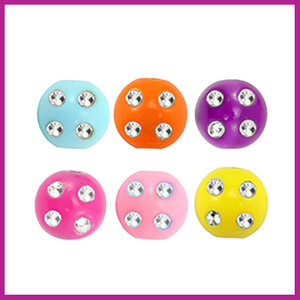 Kunststof kralenmix met strass &Oslash;7,5mm