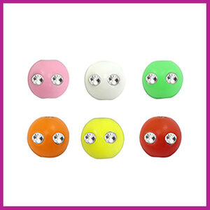 Kunststof kralenmix met strass &Oslash;6mm