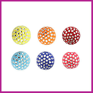 Kunststof kralenmix met strass look &Oslash;6mm