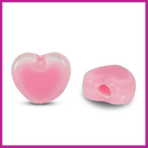 Acryl kralen hartje pink
