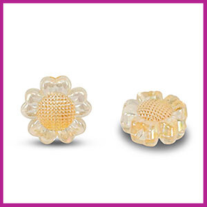 Acryl kralen bloem transparant oranje