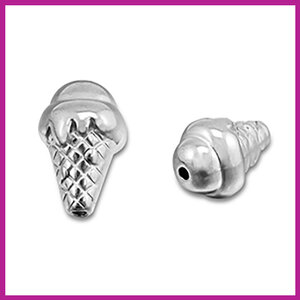 RVS stainless steel kraal ijslolly zilver