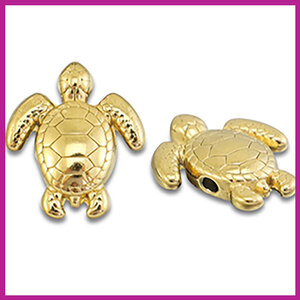 RVS stainless steel kraal schildpad goud