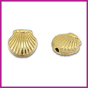 RVS stainless steel kraal schelp goud