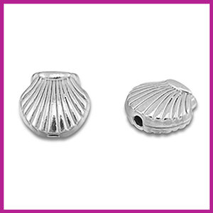 RVS stainless steel kraal schelp zilver