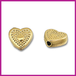 RVS stainless steel kraal klein hartje goud