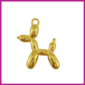 RVS stainless steel bedel ballon hond goud