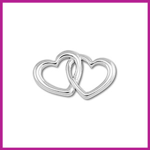 RVS stainless steel tussenstuk hartjes zilver
