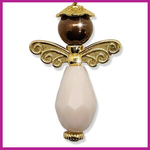 DIY pakketje geluksengel M Goud beige