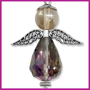 DIY pakketje geluksengel L Zilver antraciet AB