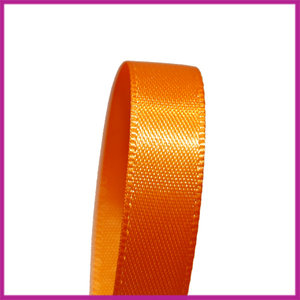 Satijnlint 10 mm oranje per meter